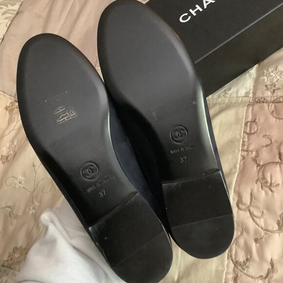 Chanel Navy Blue Ballet Flats - Picture 8 of 9